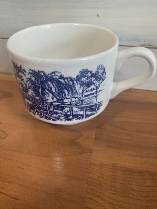 Vintage Churchill Blue British Countryside Tea Cup Made In England China