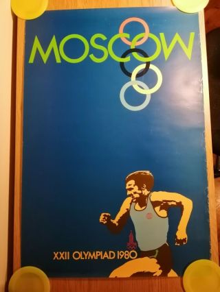 Moscow 1980,  Olympic Poster,  Geoffrey Rugless