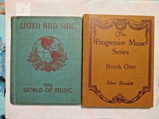 Two Vintage School Music Books.  Music Textbooks.