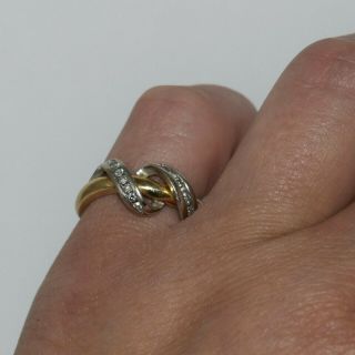 10k Yellow & White Gold Diamond Ring 0.  25 ct sz 7 3.  05gm Scrap or Wear 2