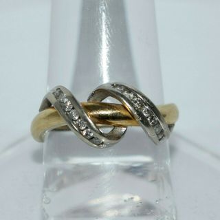 10k Yellow & White Gold Diamond Ring 0.  25 ct sz 7 3.  05gm Scrap or Wear 3