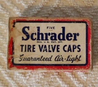 Vintage Schrader Tire Valve Caps 1930 
