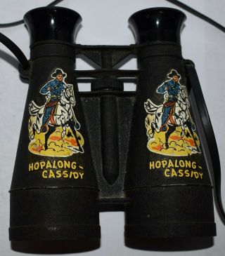 Vintage Hopalong Cassidy Toy Metal Binoculars By Galter Sport Glasses