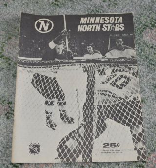 1968 Nhl Minnesota North Stars Hockey Vs Detroit Red Wings Pre - Season Program