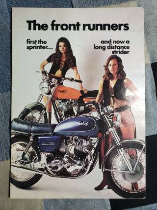 Vintage Norton 750 Commando Motorcycle Factory Sales Brochure 1971