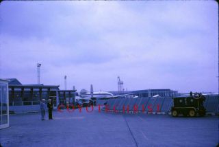 Orig Kodachrome Slide Breguet Deux Pont Air France 1960s Paris Orly Airport