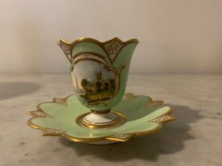 Worcester Flight Barr And Barr Demitasse Cup And Saucer,  Circa 1830 - 1840