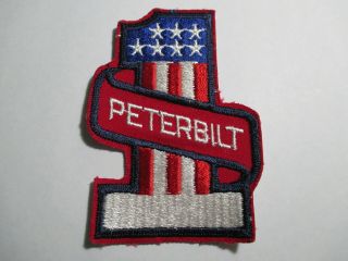Peterbilt 1 Red,  White,  And Blue,  Nos,  Vintage Patch 4 X 2 3/4 Inches
