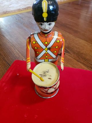 Vintage J.  Chein Usa Toy Soldier Drummer Boy Tin Toy Figurine