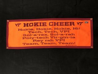 Collegiate Pacific Virginia Tech Hokie Cheer Wool Banner Usa Made