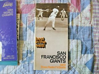 1972 San Francisco Giants Media Guide Yearbook Willie Mays Sf Finale Program Ad