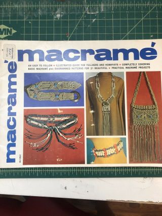 Gorgeous Macrame Dress Vintage Pattern 1971 - In Book With 20 Other Projects