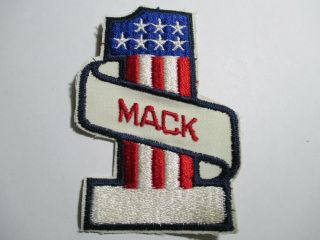 Mack Truck 1 Patch Red White & Blue Vintage Nos Rare 2 3/4 X 4 Inch