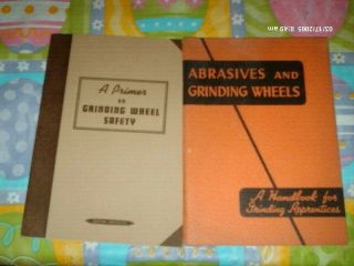 2 Vintage Norton 1941 Handbook On Abrasives Grinding Apprenties,  Safety Booklet