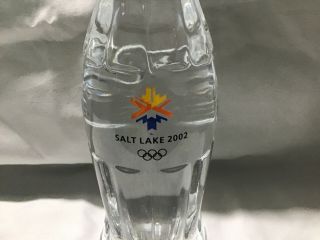 2002 Coca - Cola Salt Lake City Olympics Crystal Bottle 2