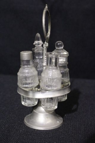 Antique Miniature Toy Glass & Pewter Child 