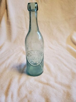 Antique Beer Bottle - John R Copes.  - Blob Top Bottle - Rare Bavarian Lager Beer
