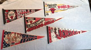 Vintage Michael Jordan - Chicago Bulls Nba - Dream Team - Basketball Pennants - 5