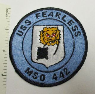 Us Navy Ship Uss Fearless Mso - 442 Patch Vintage Asian Made
