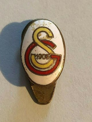 Galatasaray Sk - Turkey Football Soccer Club Very Old Rare Buttonhole Pin Badge
