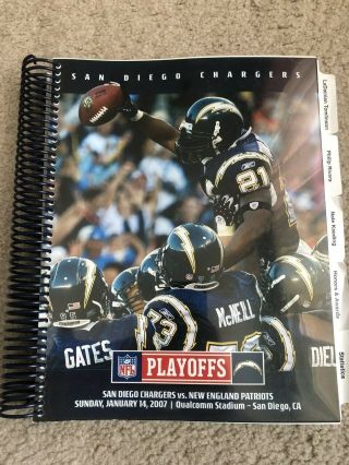San Diego Chargers 2006 Playoff Media Guide With Ladainian Tomlinson On Cover