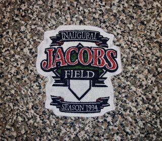 Rare Vintage 1994 Cleveland Indians Jersey Patch Inaugural Season Jacobs Field