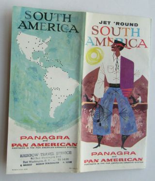 Panagra And Pan Am Jet Round South America 1962 Travel Brochure/booklet