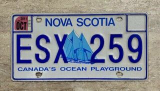 2011 Nova Scotia License Plate Esx 259 " Canada 