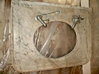 1880s Carved Marble Sink Top 22 " X 30 "