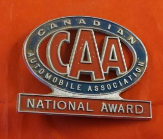 1960s Caa Cast Metal National Award License Plate Topper Canada