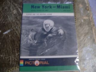 Miami Dolphins 1967 Game Program Vs York Jets