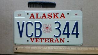 License Plate,  Alaska,  U.  S.  Coast Guard,  Veteran,  Vcb Guardsman 344