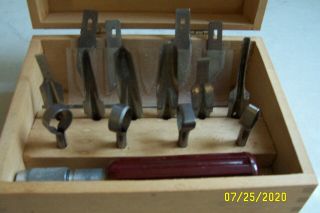 Vintage X - Acto Hobby Knife Wood Cutting Set In Dovetail Wood Box 15 Blades