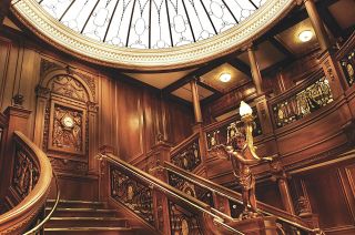 1912 Rms Titanic First Class Staircase White Star Line - 17 " X22 " Art Print - 00180