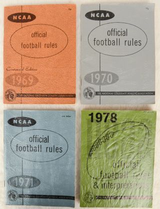 Ncaa Official Football Rules 1969,  1970,  1971,  And 1978