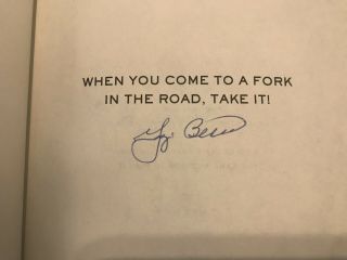 Yogi Berra York Yankees Hall Of Fame Autographed Book