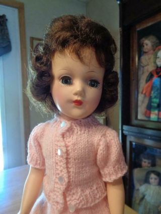 Vintage Hard Plastic Mary Hoyer Doll Brunette 14 "