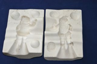 Vintage Ceramic Pottery Slip Casting Mold - Holland 4 1/4 " Santa Waving H461a