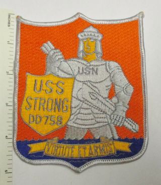 Us Navy Ship Uss Strong Dd - 756 Patch Vintage