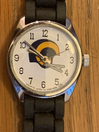 Vintage Los Angeles Rams Wind Up Watch Men’s Lafayette Watch Co.  - Running
