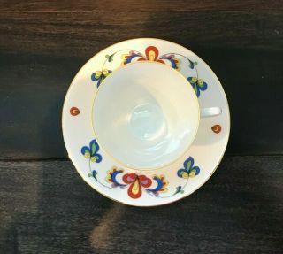 Porsgrund Norway porcelain cup and saucer,  Farmer’s Rose 71 Vintage 2