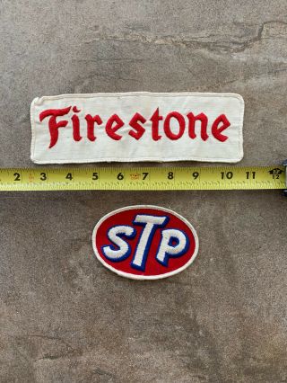 Vtg 70s 80s Firestone Tires Embroidered Patch Sew On Automotive,  Stp