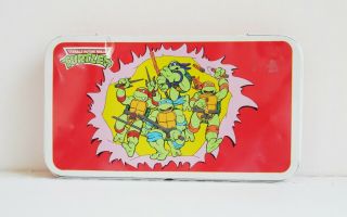 Vintage 1989 Teenage Mutant Ninja Turtles Tmnt Tin Box Pencil Storage Metal