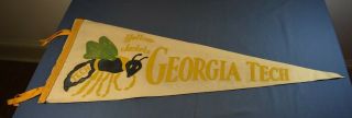Vintage Georgia Tech Felt Pennant Yellow Jackets