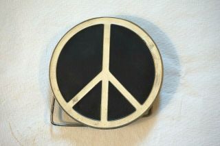 Vintage Metal Trailer Hitch Cover - Peace Symbol