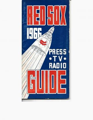 1966 Boston Red Sox Media Guide Yaz Tony C Lonnie & Rico