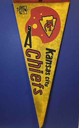 Kansas City Chiefs Nfl Vintage 1967 Full Size Pennant