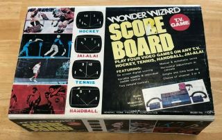 Wonder Wizard Score Board Vintage Tv Video Game 7706 Hockey Tennis Handball,  Box