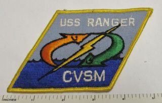 Us Navy Uss Ranger Cv - 61 Aircraft Carrier Cvsm Patch Vintage