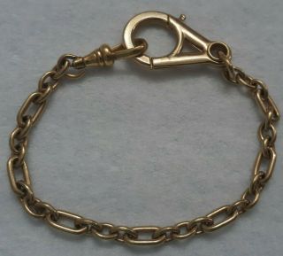Antique 1894 - 1908 Vintage B.  A.  Ballou & Co Gold Chain Bracelet 1/20 12k G.  F.  7 "
